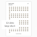 Mini Date Dots | Four Months | Shape Stickers | Transparent | Matte | Glossy | Large Size | Options