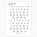 Maxi Date Number Stickers | 2 Months | Transparent | Minimal | Stickers | Numbers| Large Sheet | Matte | Glossy | Hobonichi