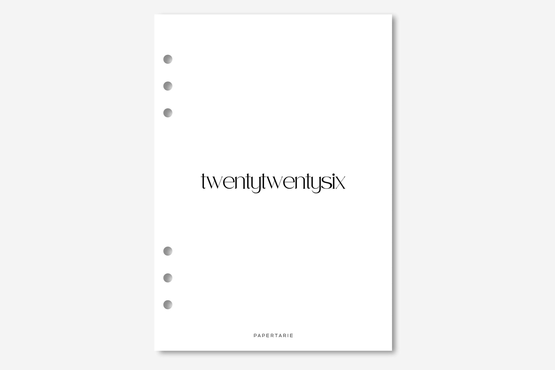 Printed | Planner Dashboard | Minimalist | 2026 | A5, A6, Personal | Minimal | Premium Card Stock or Vellum