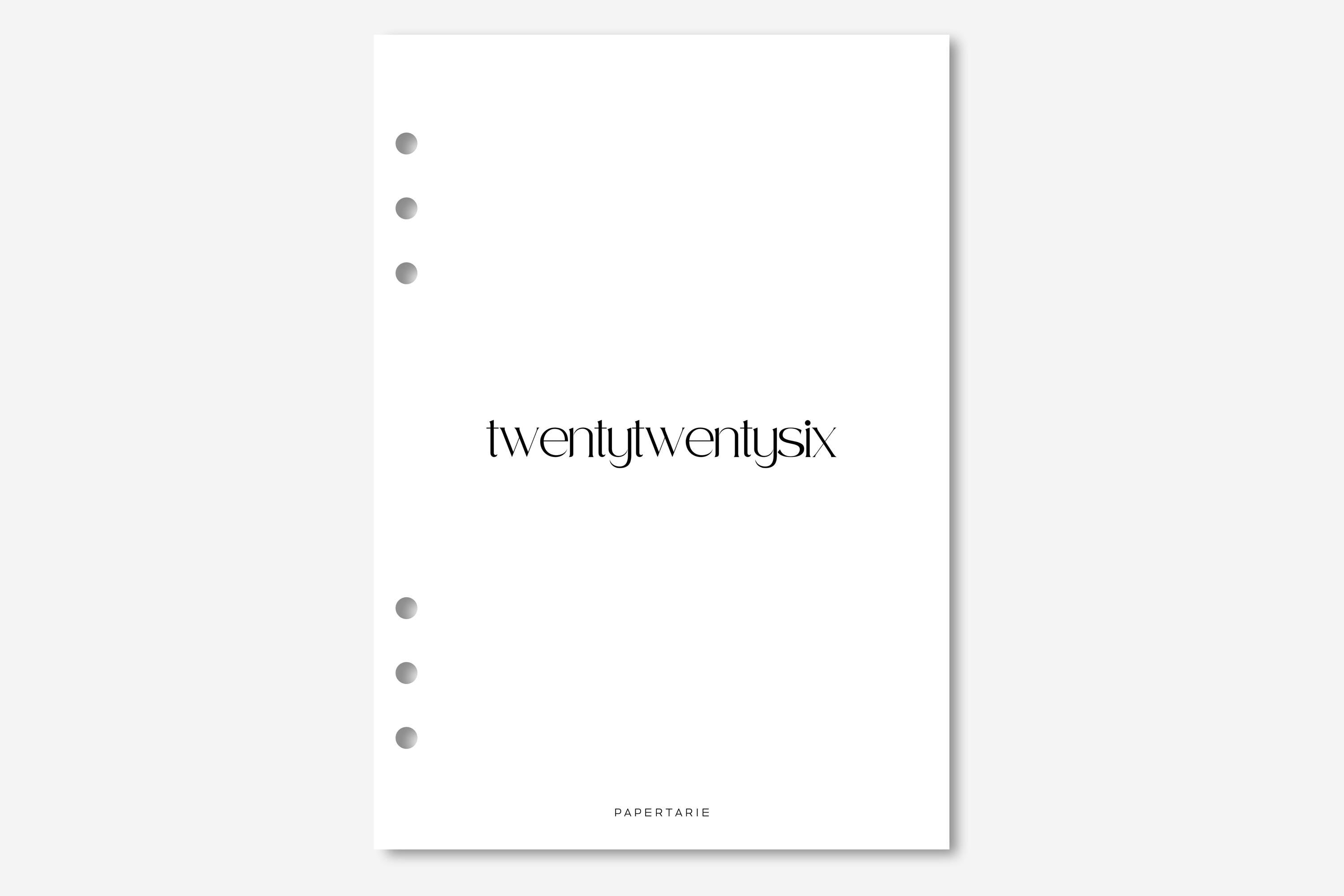 Printed | Planner Dashboard | Minimalist | 2026 | A5, A6, Personal | Minimal | Premium Card Stock or Vellum