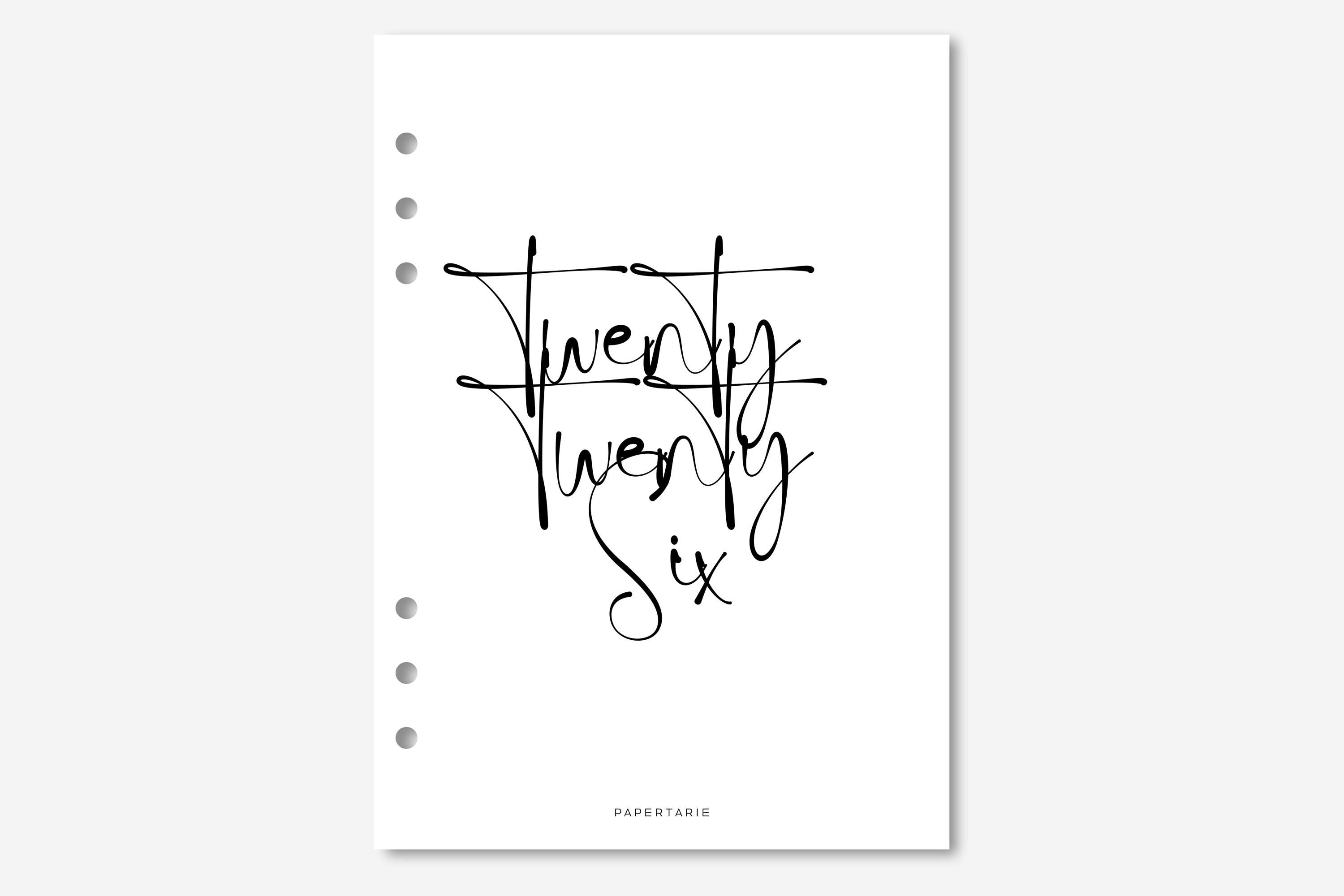 Printed | Planner Dashboard | Minimal Script | 2024 | A5, A6, Personal, Pocket | Minimal | Premium Card Stock or Vellum