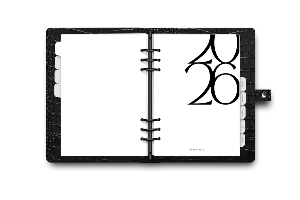 Printed | Planner Dashboard | Large Numeral | 2024 | A5, A6, Personal, Pocket | Minimal | Premium Card Stock or Vellum