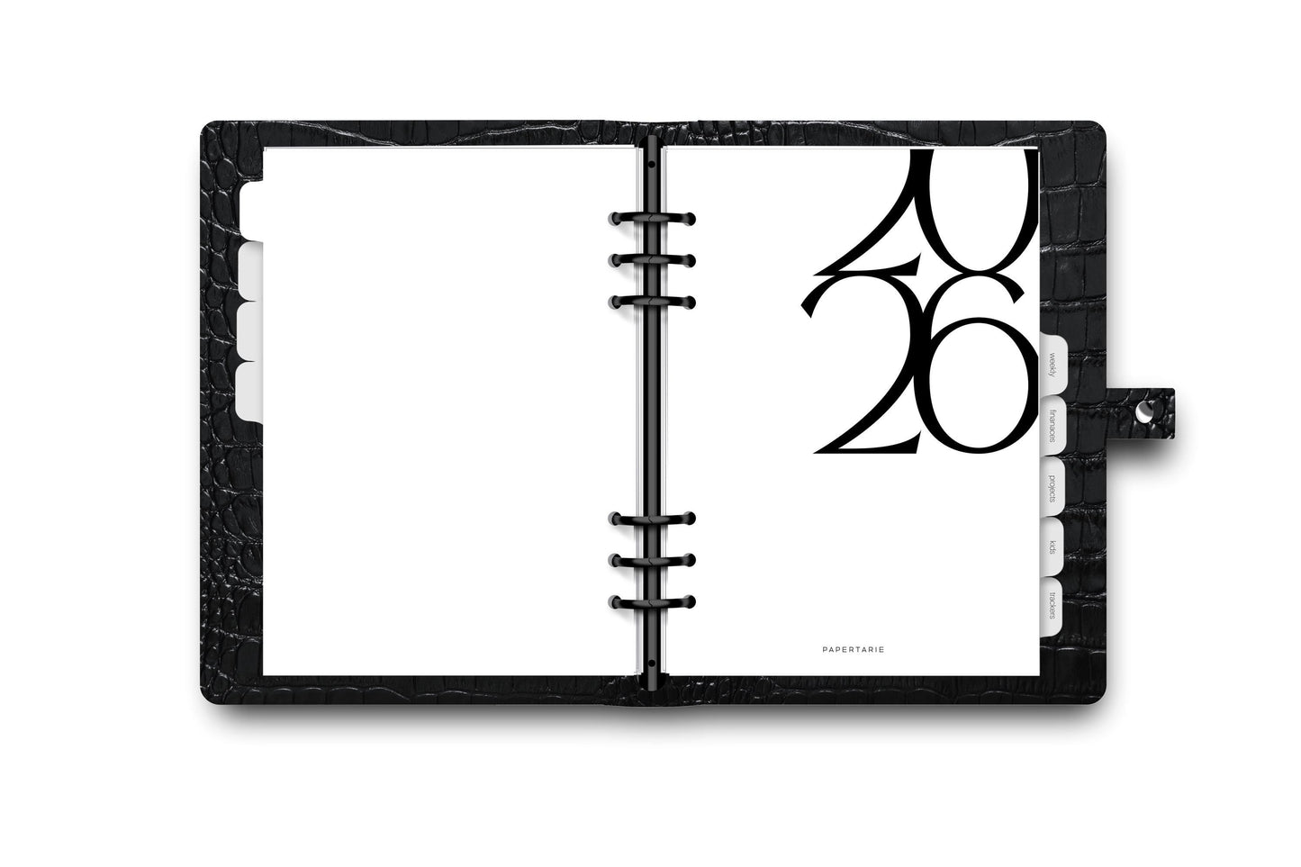 Printed | Planner Dashboard | Large Numeral | 2024 | A5, A6, Personal, Pocket | Minimal | Premium Card Stock or Vellum