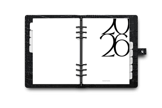 Printed | Planner Dashboard | Large Numeral | 2024 | A5, A6, Personal, Pocket | Minimal | Premium Card Stock or Vellum