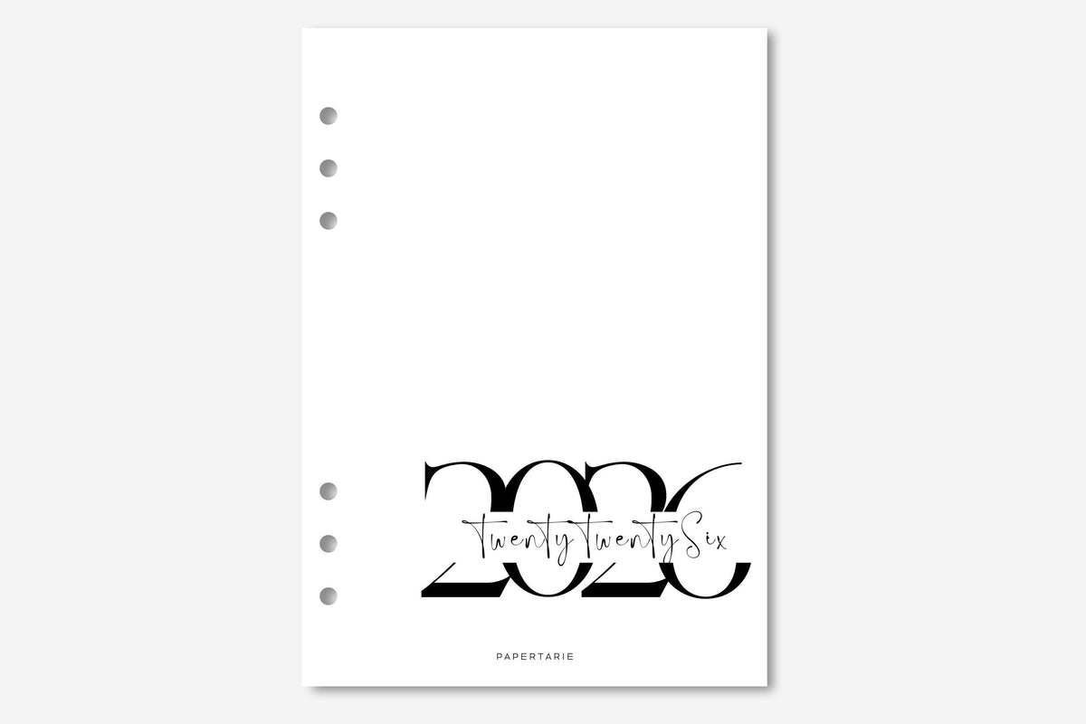 Printed | Planner Dashboard | Script Mix | 2024 | A5, A6, Personal, Pocket | Minimal | Premium Card Stock or Vellum