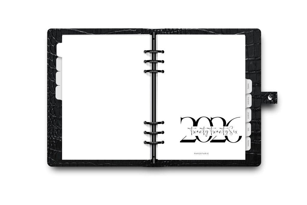 Printed | Planner Dashboard | Script Mix | 2024 | A5, A6, Personal, Pocket | Minimal | Premium Card Stock or Vellum