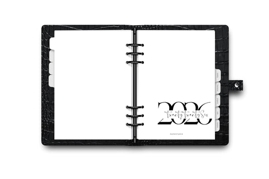 Printed | Planner Dashboard | Script Mix | 2024 | A5, A6, Personal, Pocket | Minimal | Premium Card Stock or Vellum