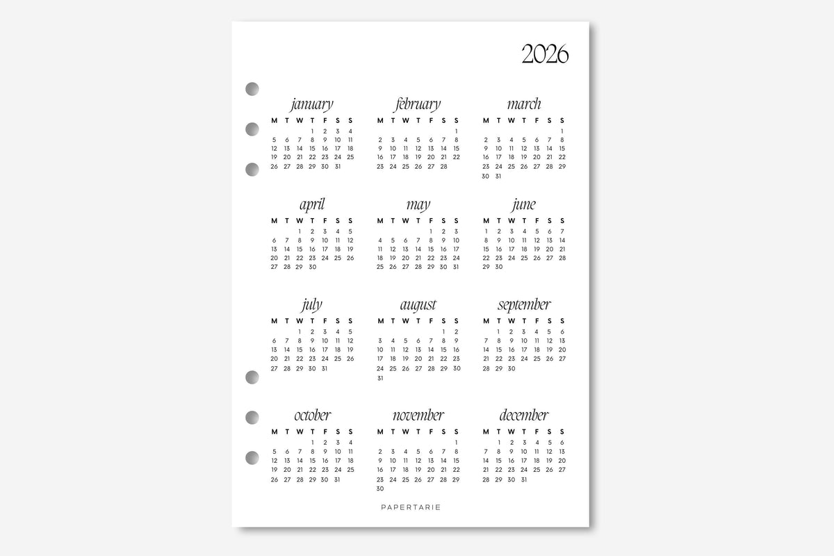 Planner Insert | 2023 Calendar | Minimal | A5 | Personal |