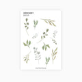 Deco Planner Stickers | Greenery | Standard Sheet | Transparent Matte | Botanical Planner Stickers