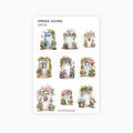 Deco Planner Stickers | Spring Doors | Standard Sheet | Transparent | Matte | Glossy | Planner Stickers