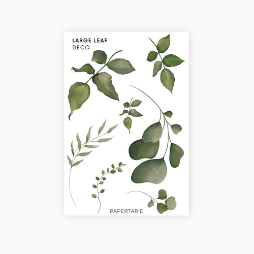Deco Planner Stickers | Large Leaf | Standard Sheet | Transparent | Matte | Glossy | Planner Stickers | Florals | Botanical