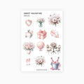 Deco Planner Stickers | Sweet Valentine | Standard Sheet | Transparent | Matte | Glossy| Planner Stickers