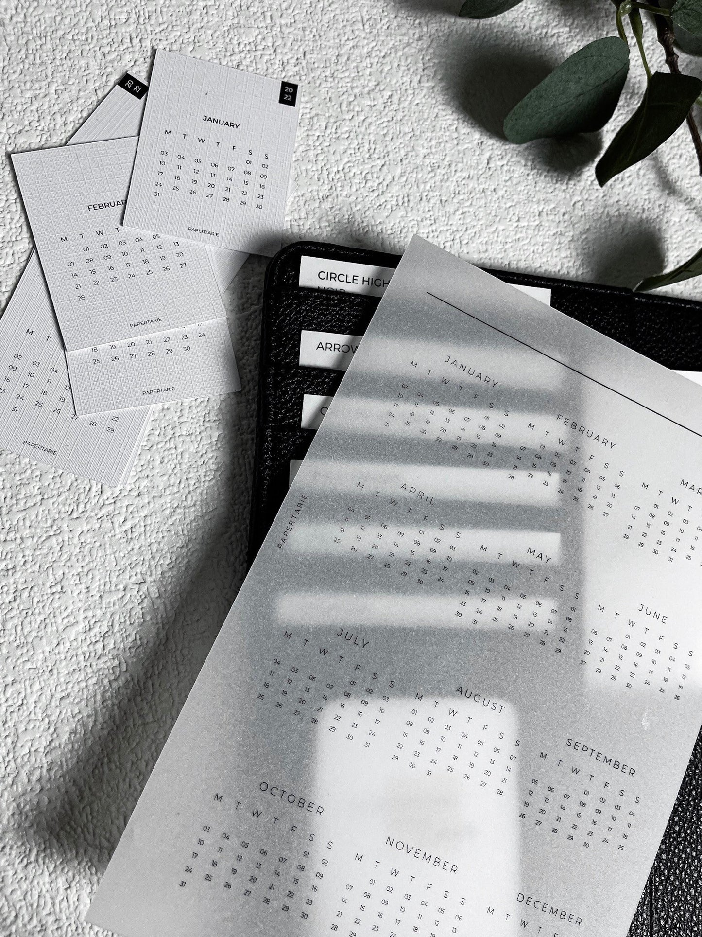 Planner Insert | 2022 Calendar | Minimal | Vellum | A5 | Personal |