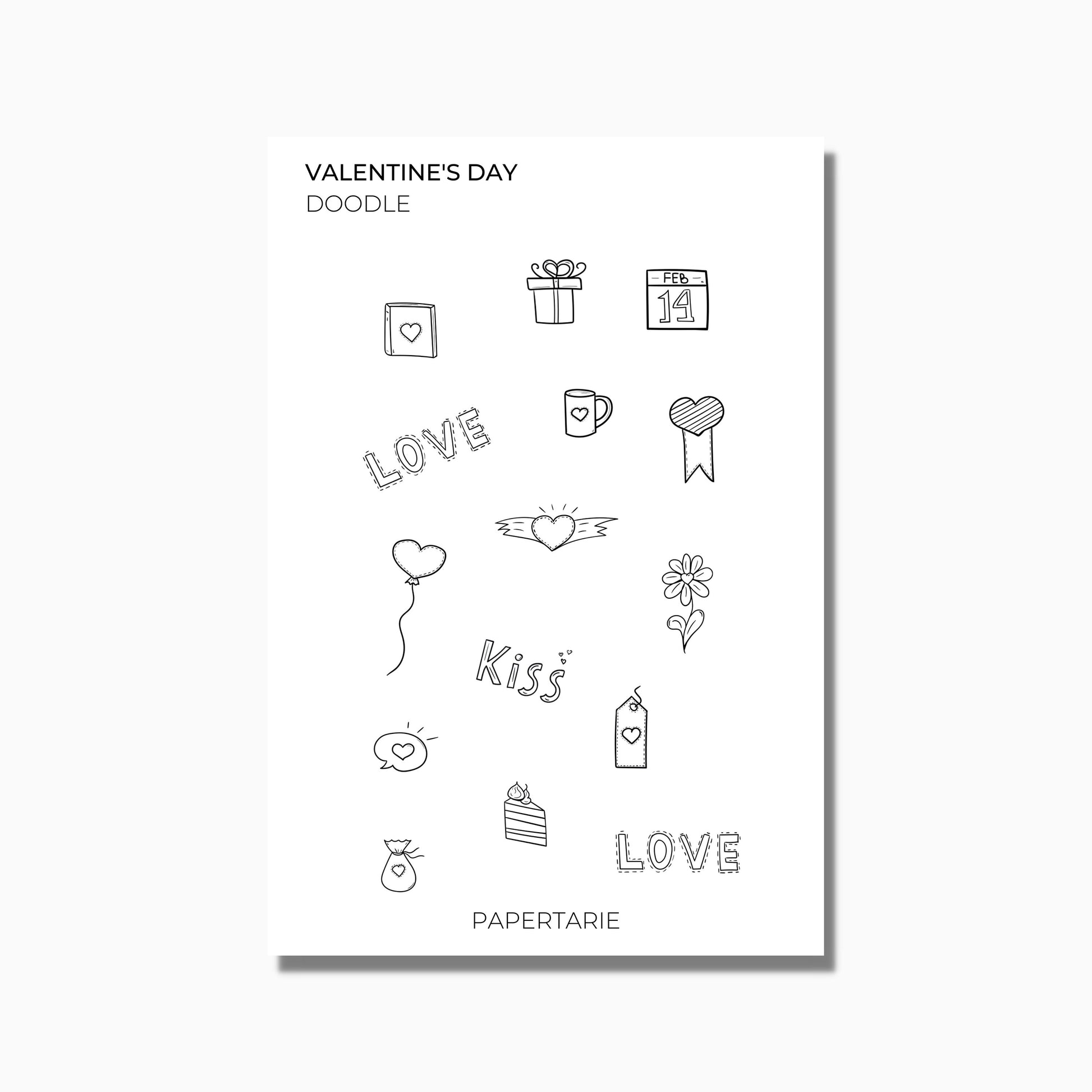 Doodle Valentine's Day Stickers