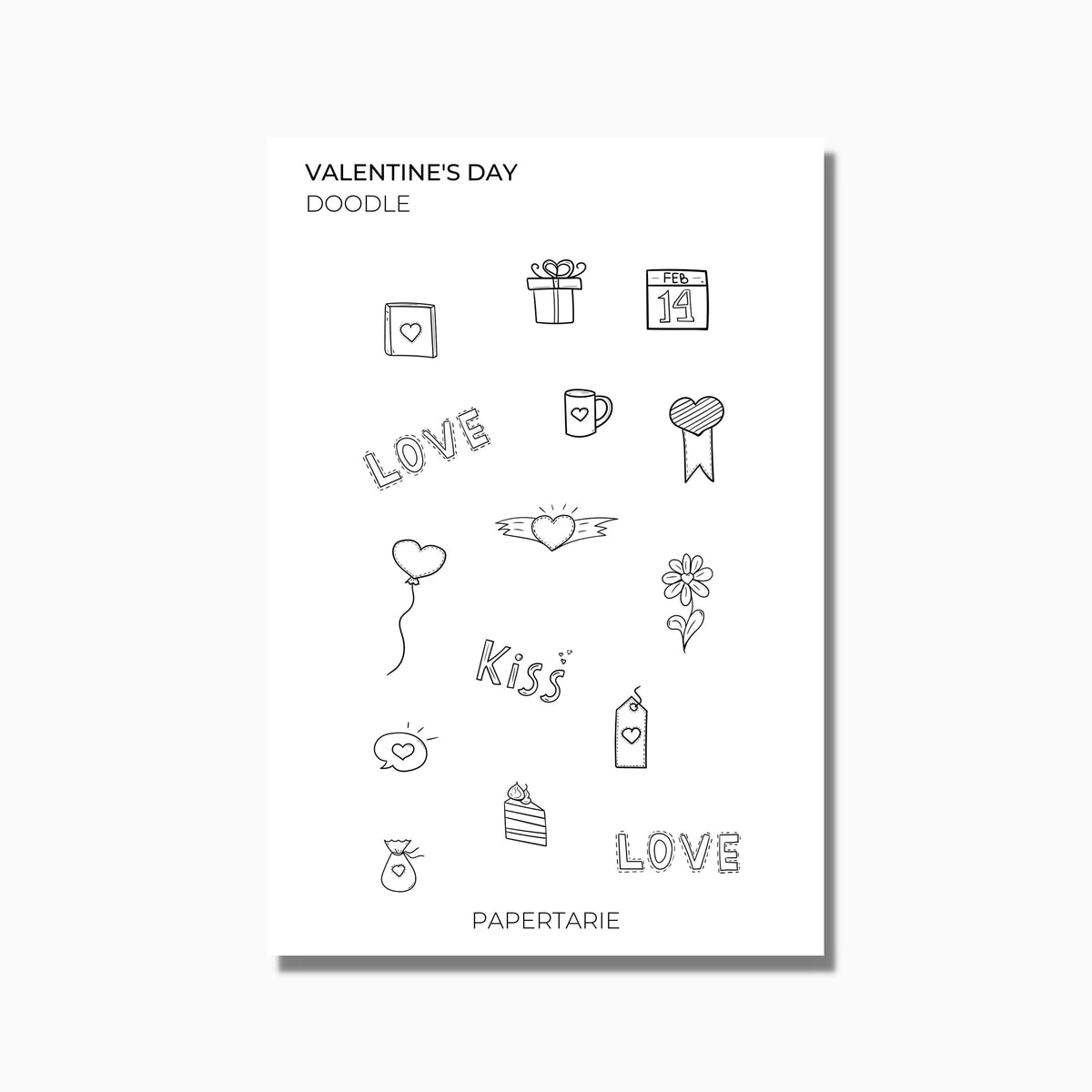 Doodle Valentine's Day Stickers