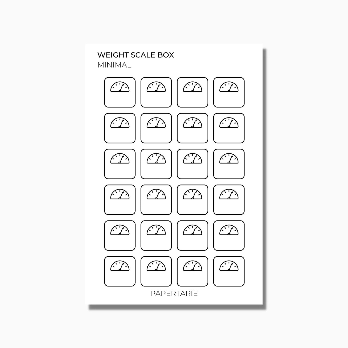 Weight Tracker Scale Stickers