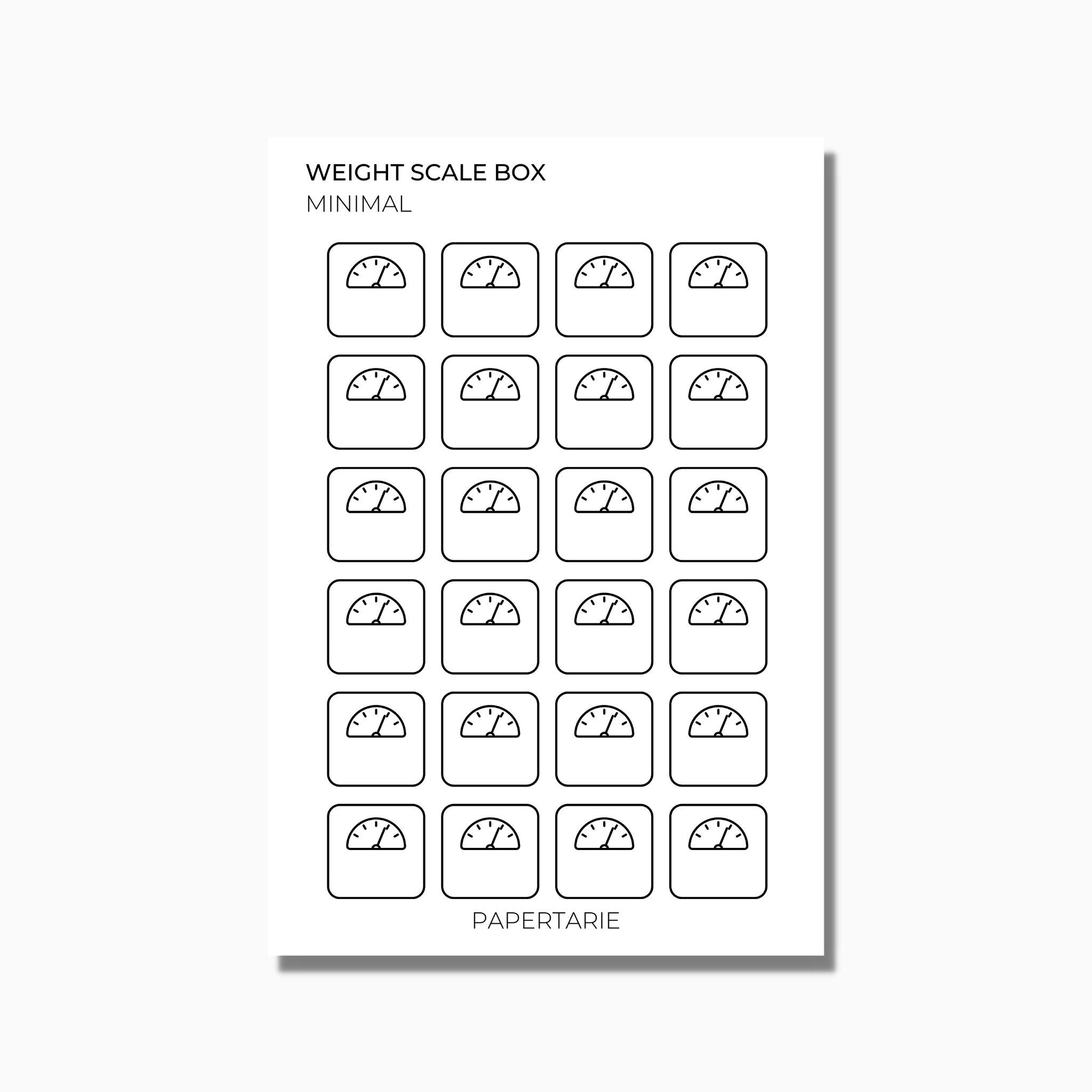 Weight Tracker Scale Stickers