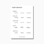 Font Swatch Sheet