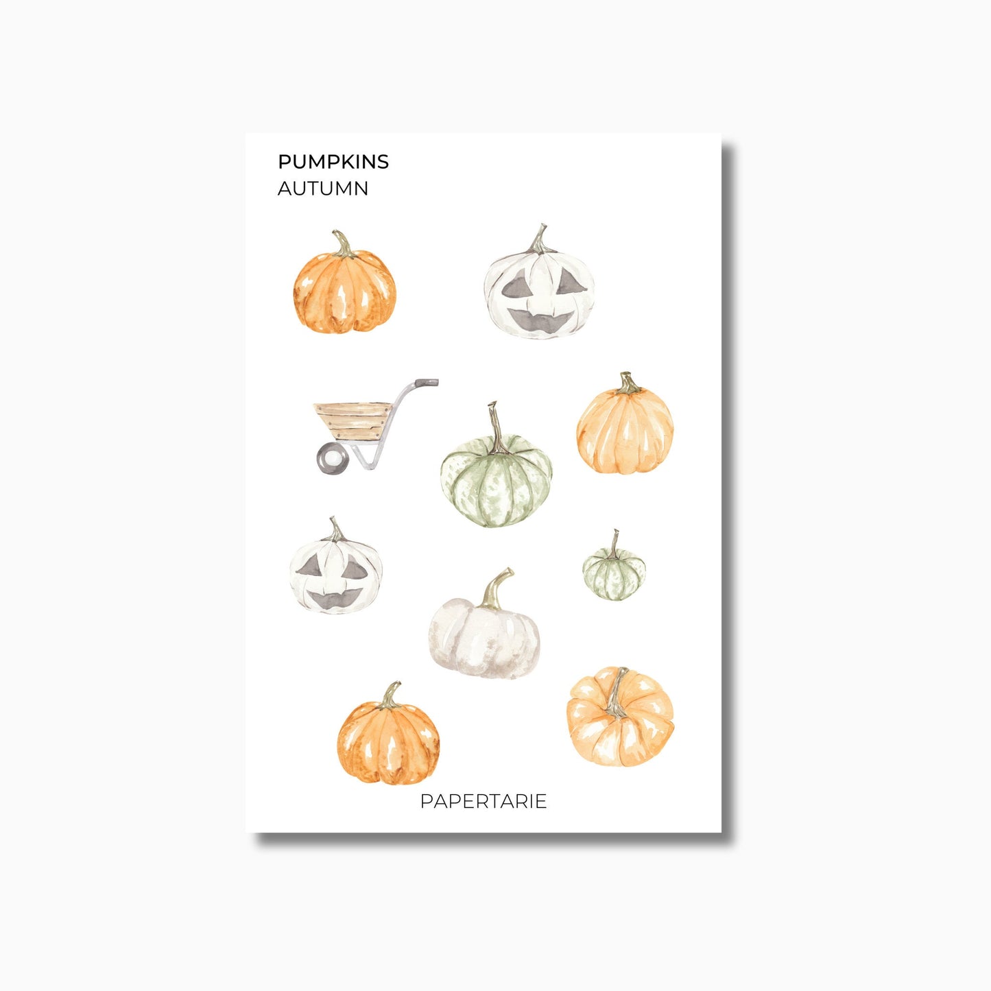 Pumpkins | Halloween Stickers | Autumn Stickers | Transparent Matte | Planner Deco