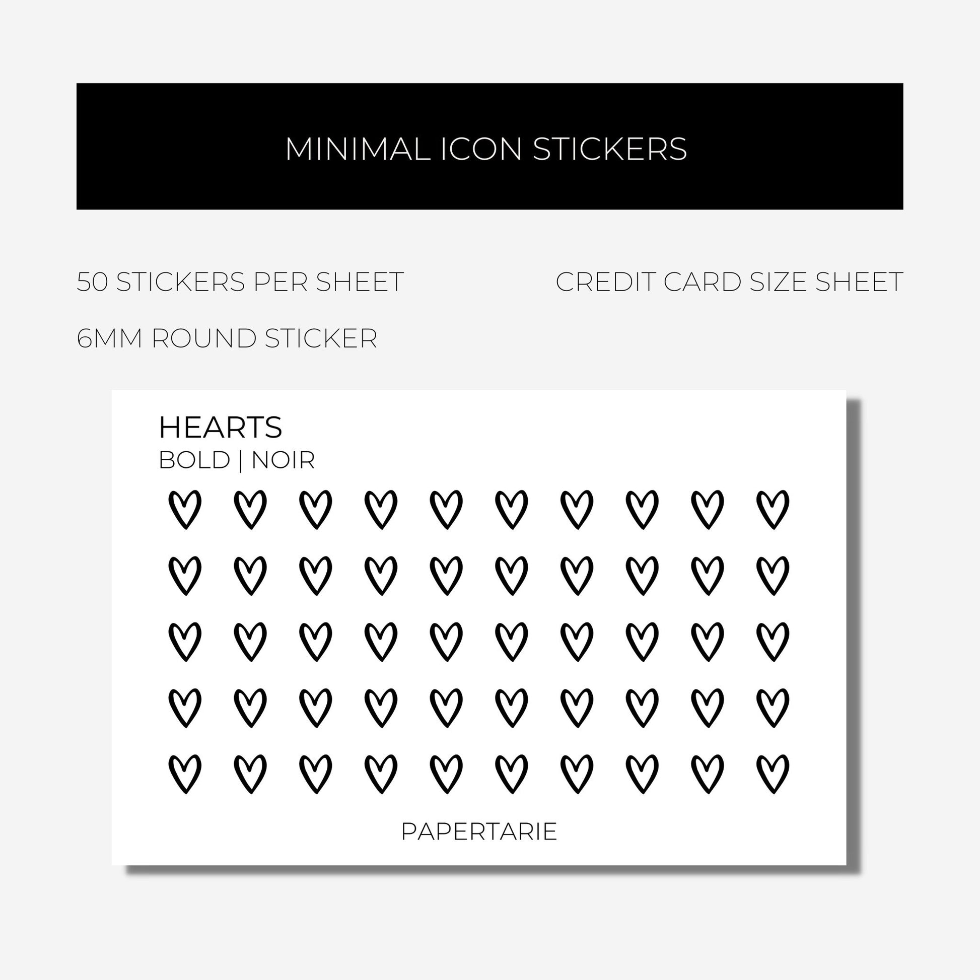 Mini Heart Icon Stickers