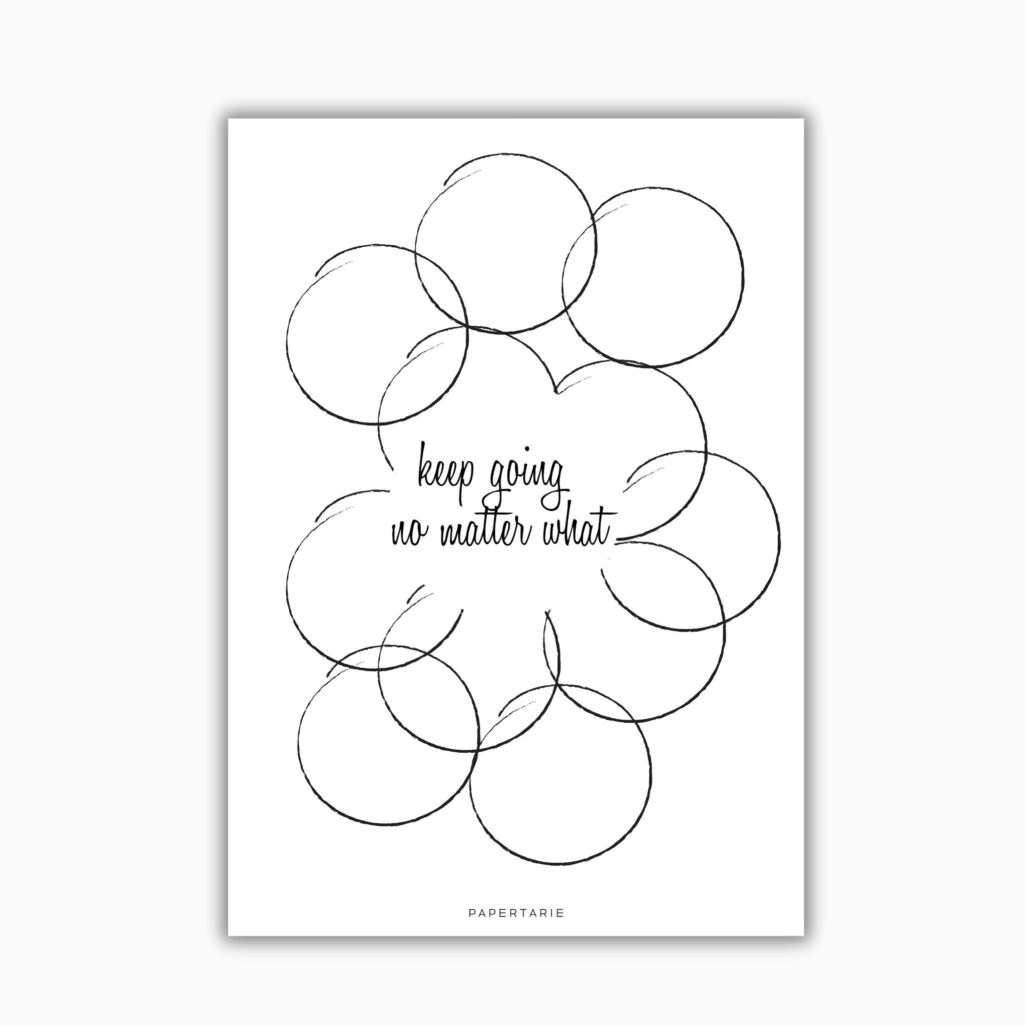 Planner Dashboard | No Matter What Keep Going | A5, A6, Personal, Pocket | Minimal | Art