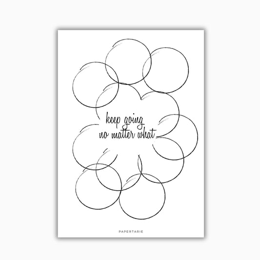 Planner Dashboard | No Matter What Keep Going | A5, A6, Personal, Pocket | Minimal | Art