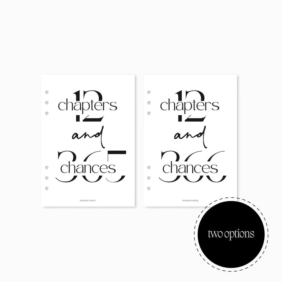 Printed | Planner Dashboard | Chances | 2024 | Two Options | A5, A6, Personal, Pocket | Minimal | Premium