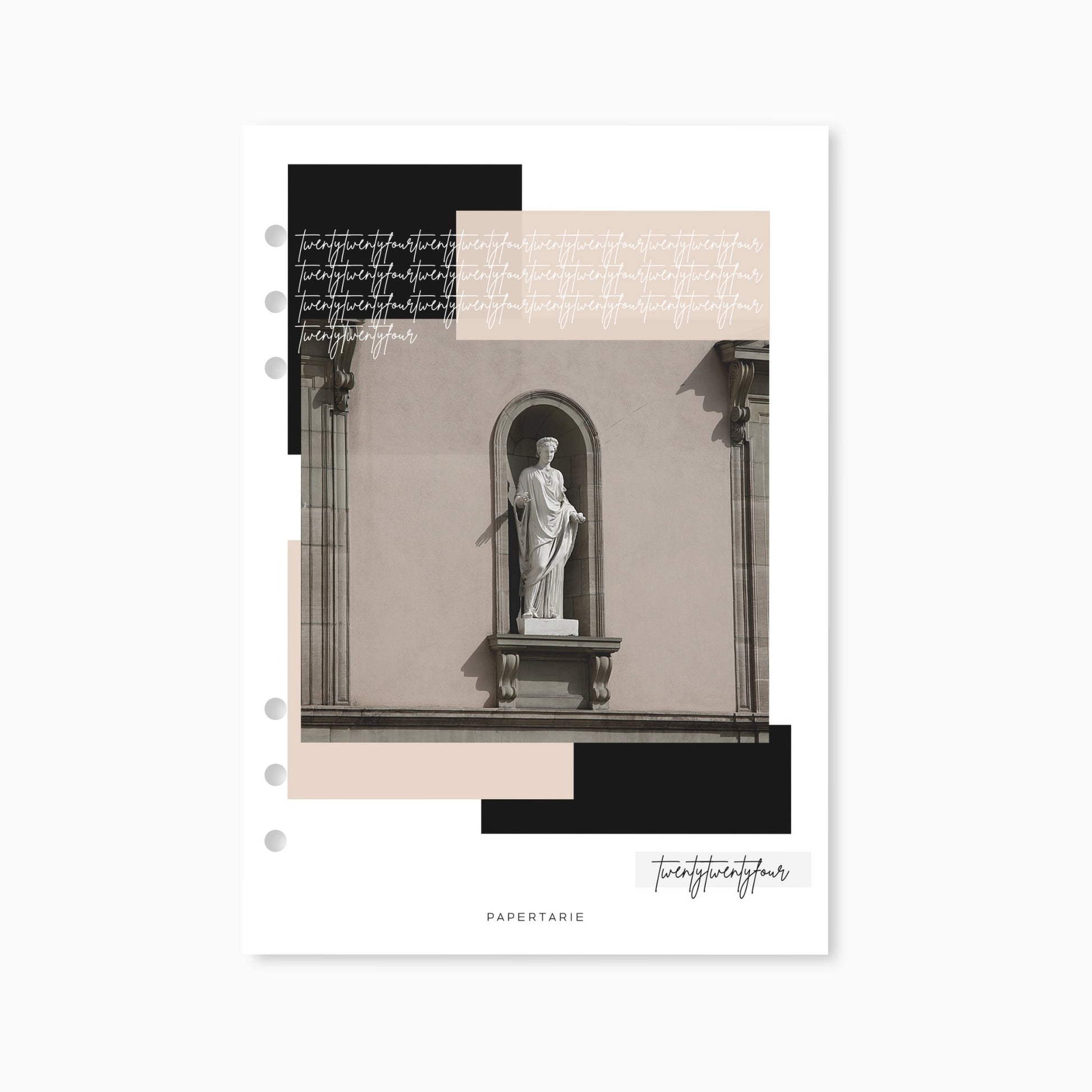 Printed | Planner Dashboard | Taupe Statue | 2024 | A5, A6, Personal, Pocket | Minimal | Premium