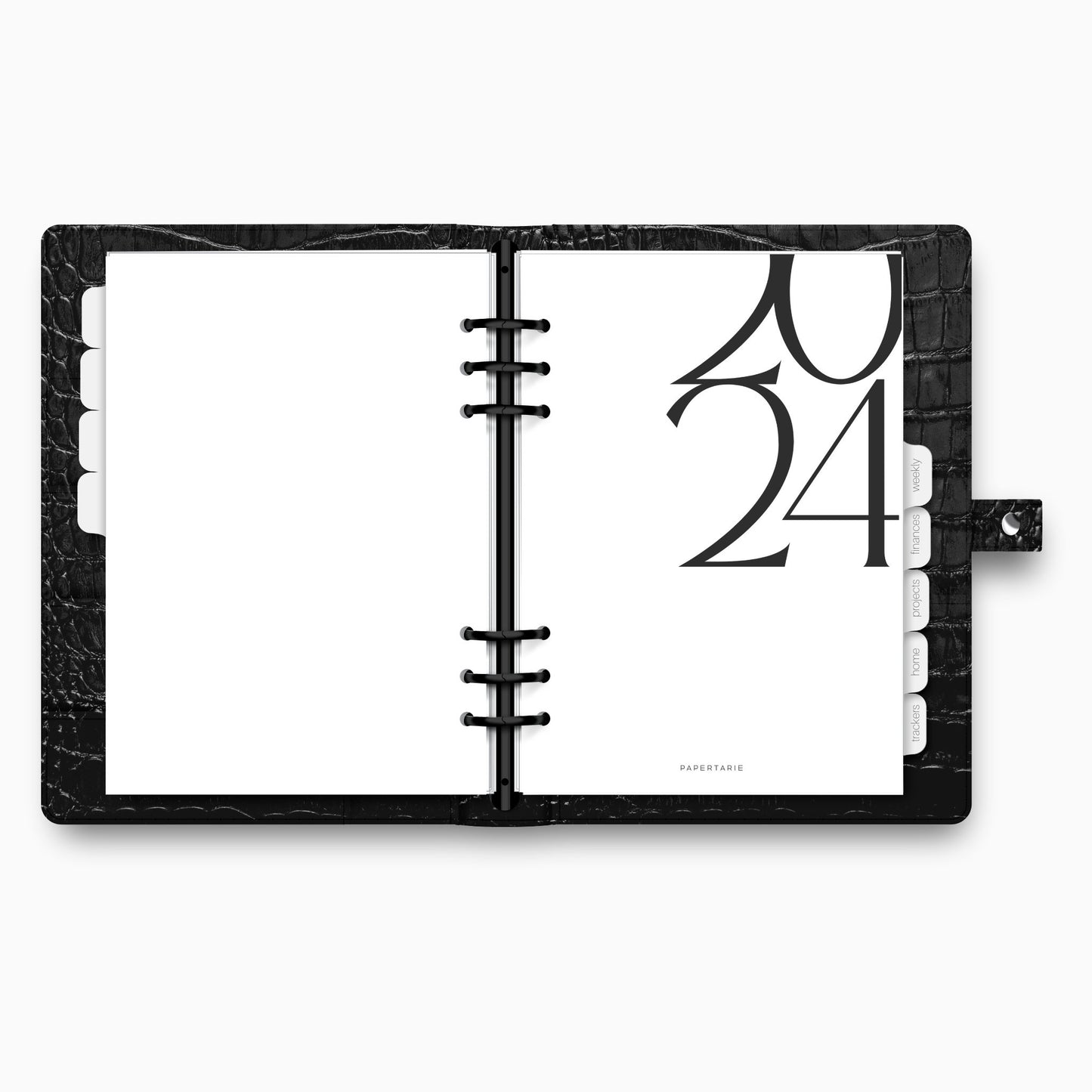 Printed | Planner Dashboard | Large Numeral | 2024 | A5, A6, Personal, Pocket | Minimal | Premium Card Stock or Vellum