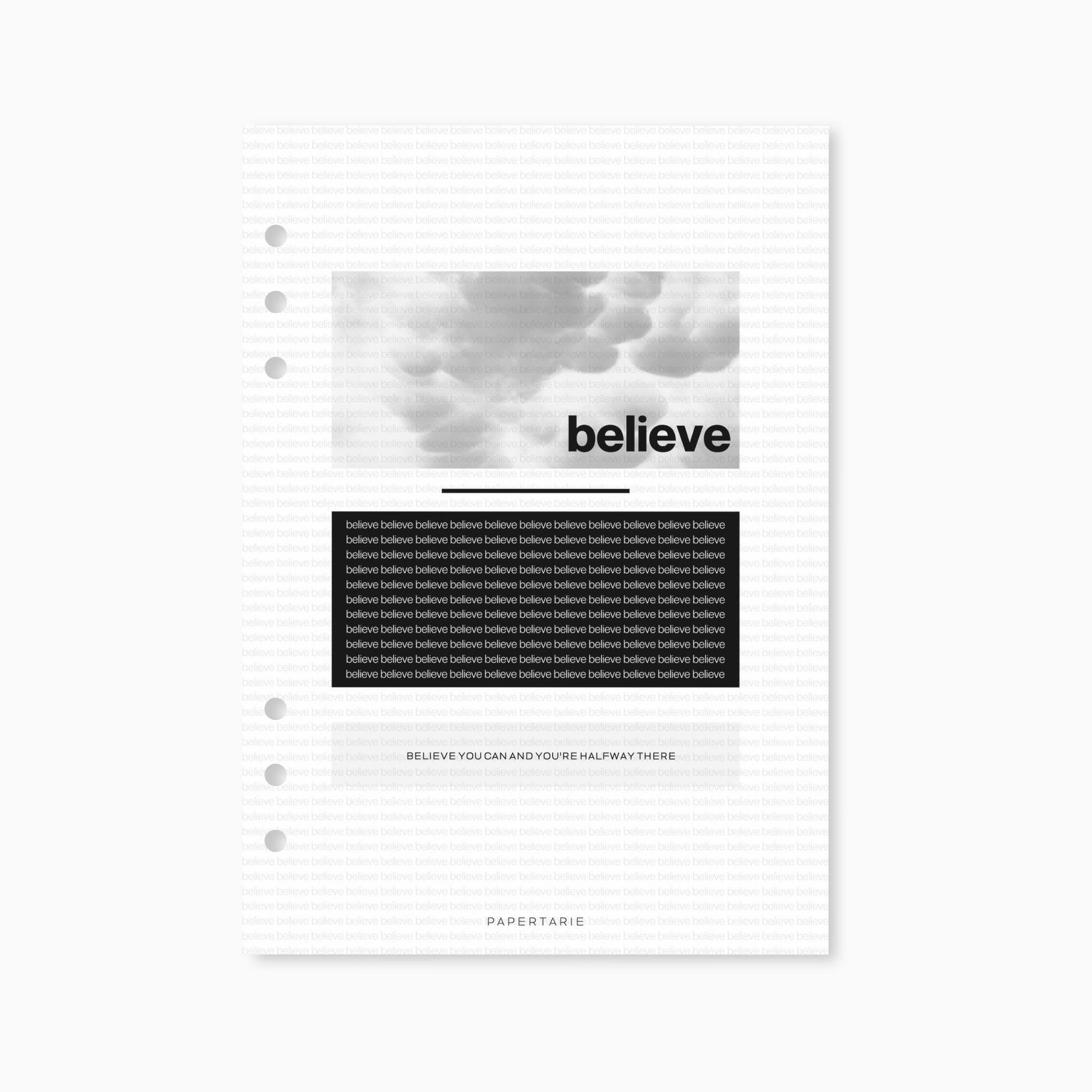 Planner Dashboard | Believe | A5, A6, Personal, Pocket | Minimal | Premium