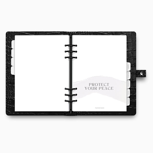 Planner Dashboard | Protect Your Peace | A5, A6, Personal, Pocket | Minimal | Aesthetic