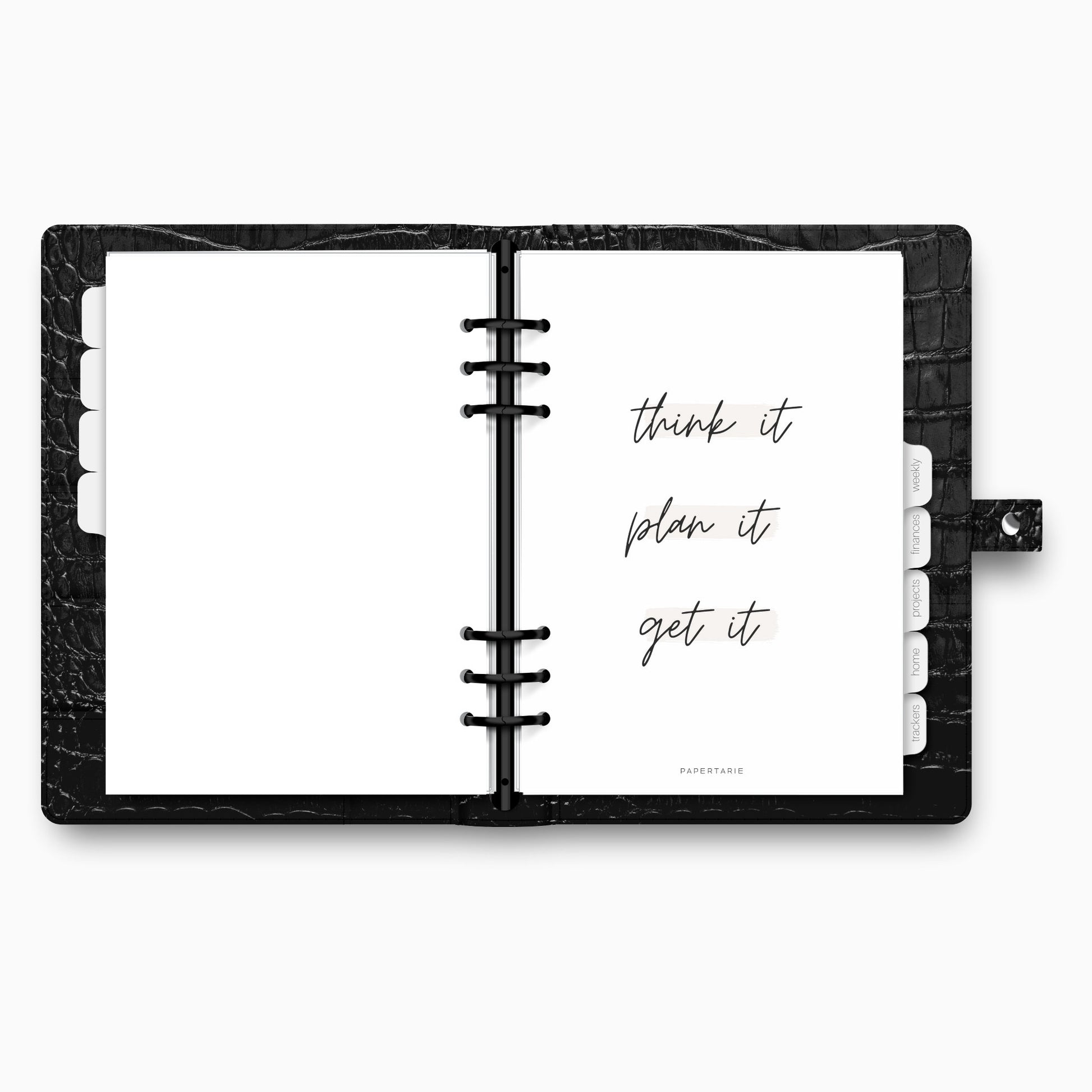 Planner Dashboard | Think it, Plan it, Get it | A5, A6, Personal, Pocket | Premium