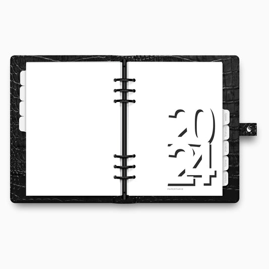 Printed | Planner Dashboard | Digit Shadow | 2024 | Two Options | A5, A6, Personal, Pocket | Minimal | Premium