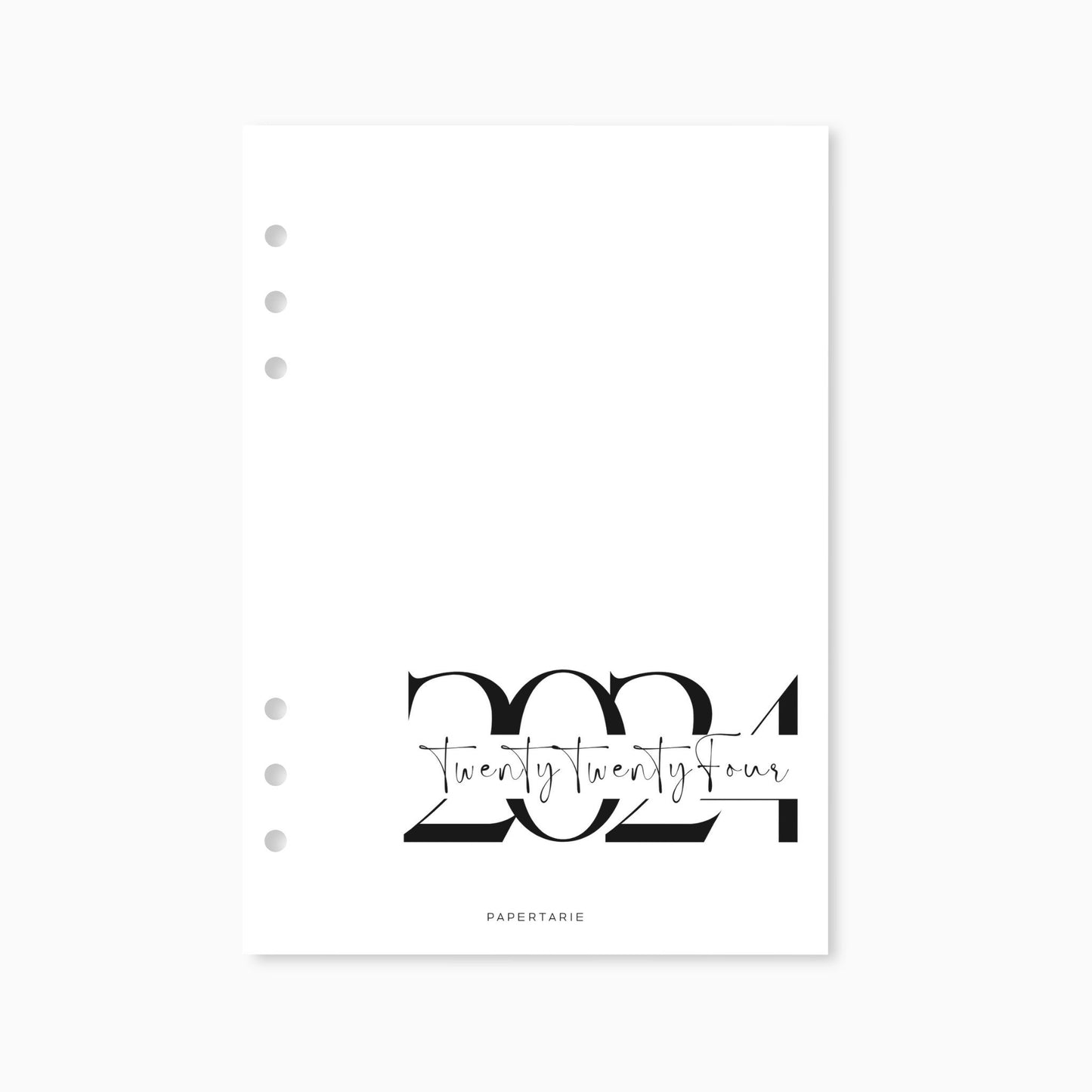 Printed | Planner Dashboard | Script Mix | 2024 | A5, A6, Personal, Pocket | Minimal | Premium Card Stock or Vellum