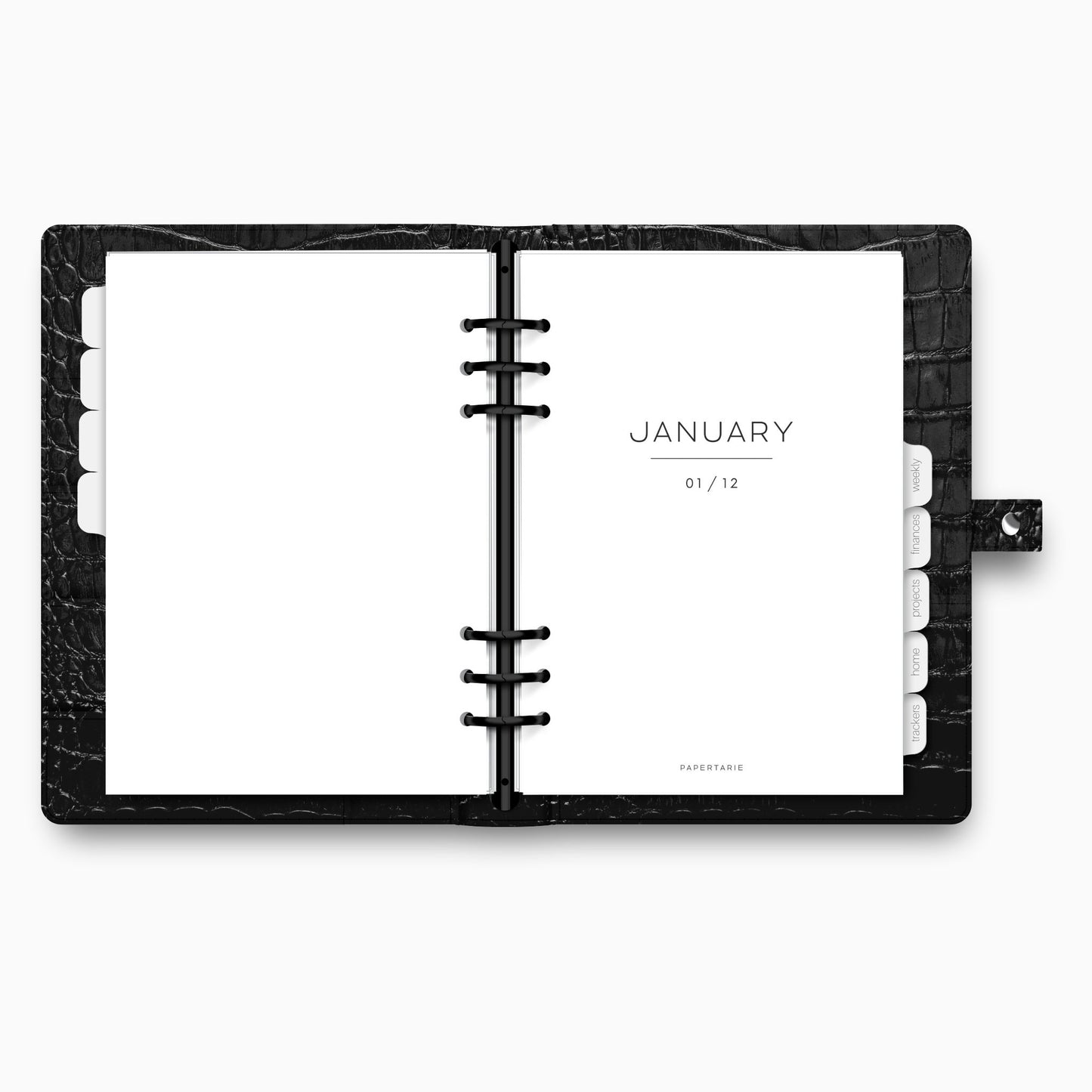 Printed | 12 Planner Dashboards | Block Monthly Set | 2024 | A5, A6, Personal, Pocket | Minimal | Premium Card Stock or Vellum