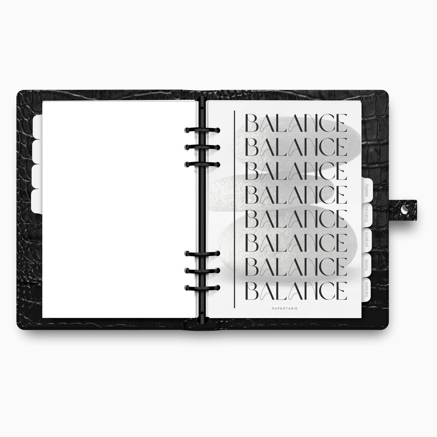 Planner Dashboard | Vellum | Balance | A5, A6, Personal, Pocket | Minimal | Premium | Unpunched