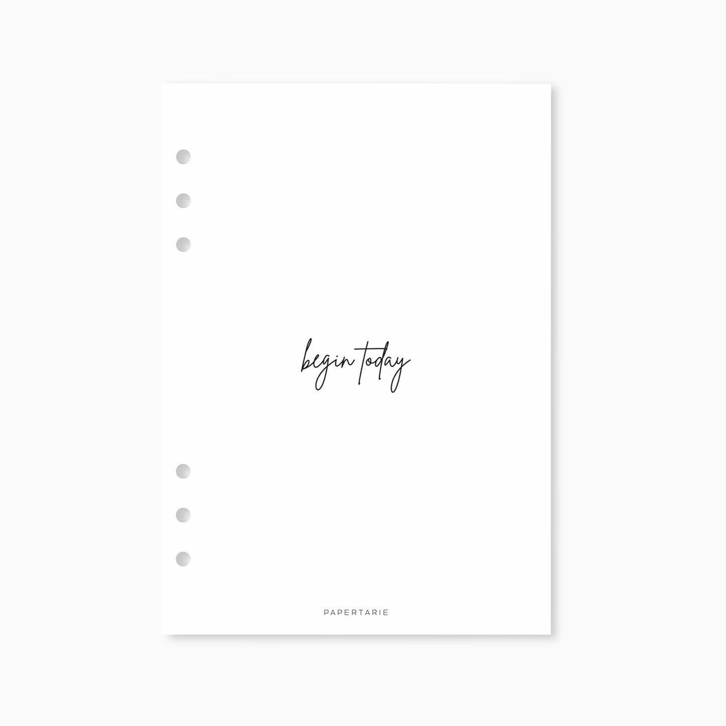 Planner Dashboard | Begin Today| A5, A6, Personal, Pocket | Minimal | Art | Premium