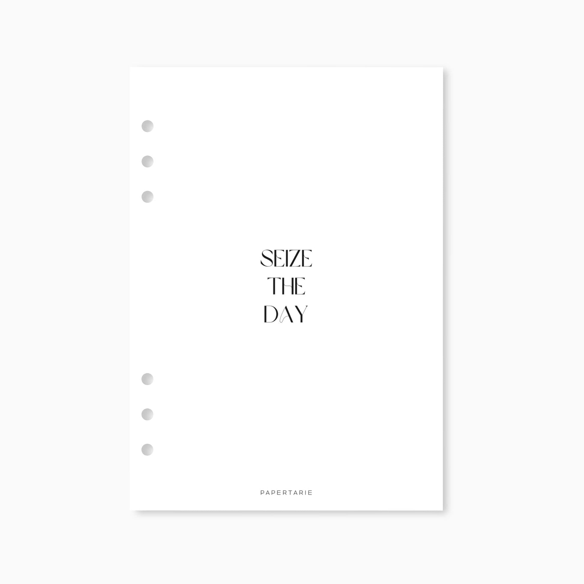 Planner Dashboard | Seize The Day | A5, A6, Personal, Pocket | Minimal | Premium